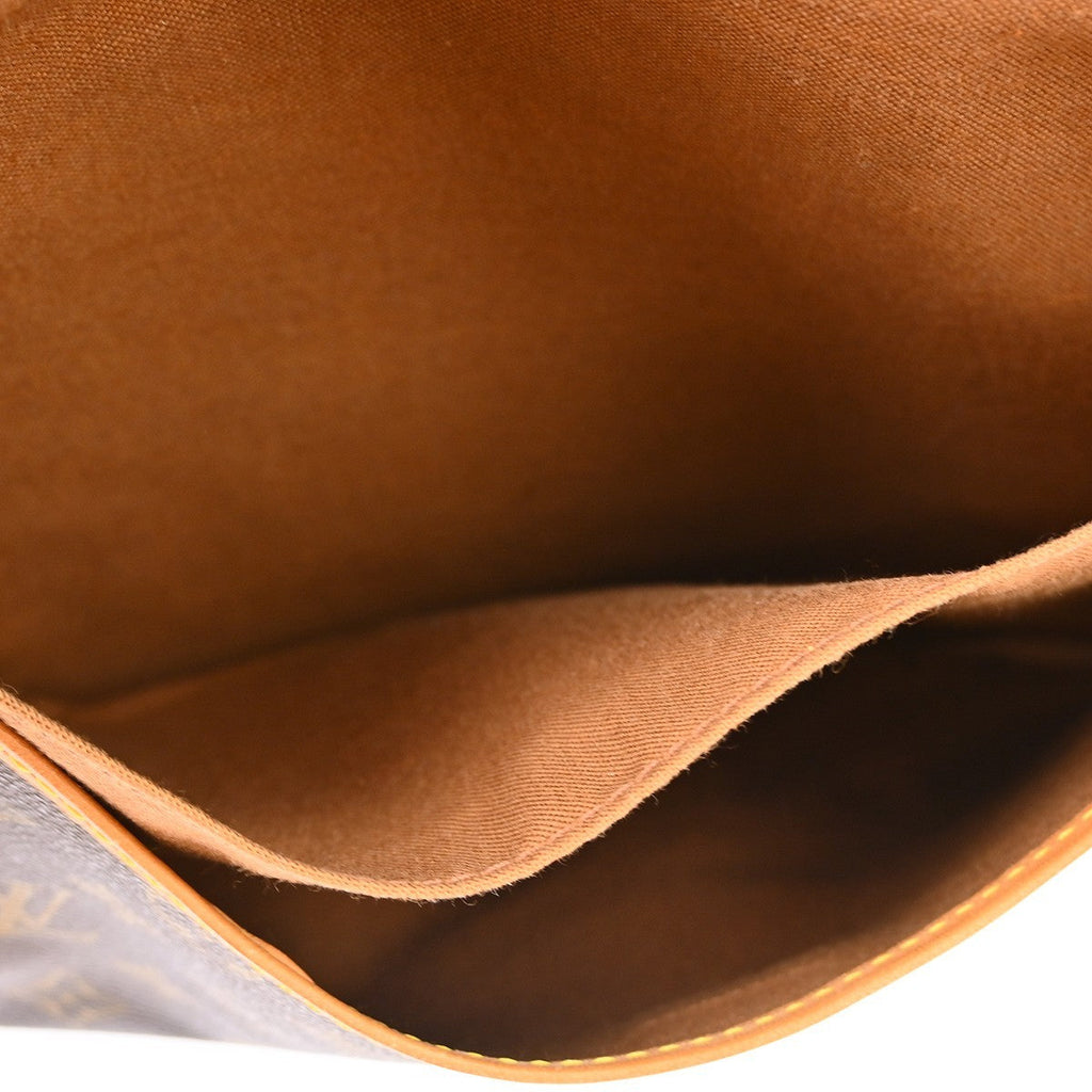 Louis Vuitton Saumur Handbag Monogram Canvas Brown Canvas Shoulder Bag Bag (Pre-Owned)
