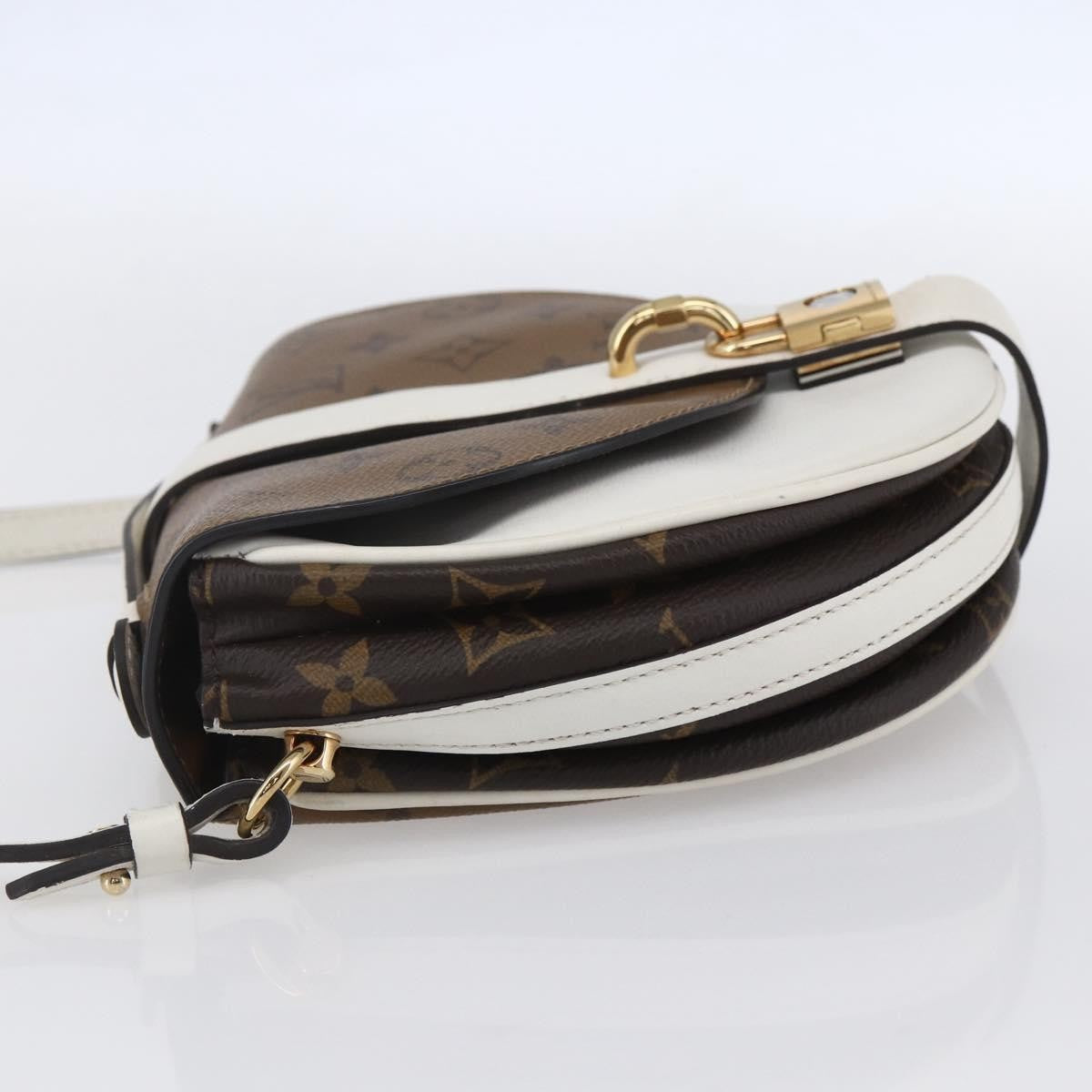Louis Vuitton Chantilly Lock Handbag Reverse Monogram Canvas And Leather White Leather Shoulder Bag Bag (Pre-Owned)