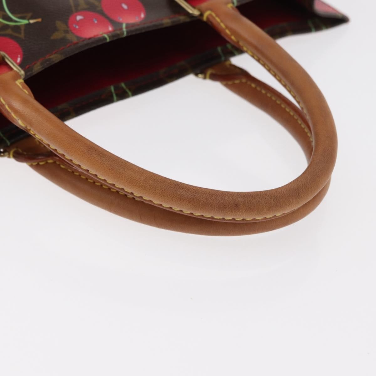 Louis Vuitton Sac Plat Bag Limited Edition Monogram Cerises Brown Canvas Handbag (Pre-Owned)