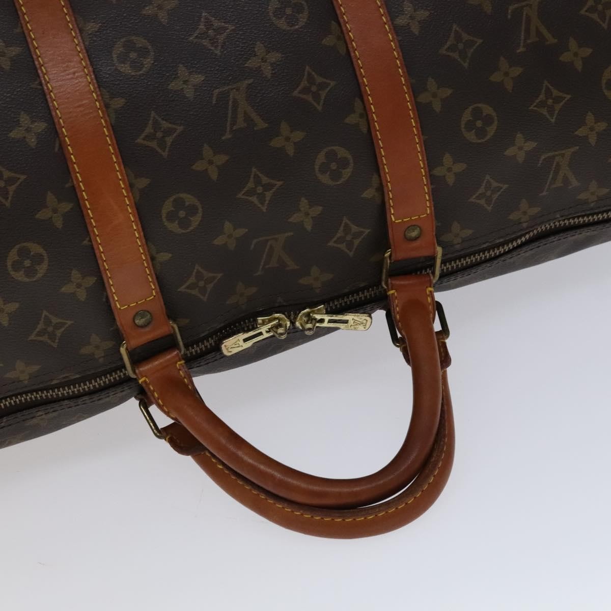 Louis Vuitton Keepall Bandouliere Bag Monogram Canvas Brown Canvas Travel Bag Bag (Pre-Owned)