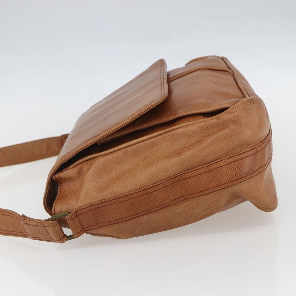 Bottega Veneta Vintage Shoulder Bag Leather Brown Leather Shoulder Bag Bag (Pre-Owned)