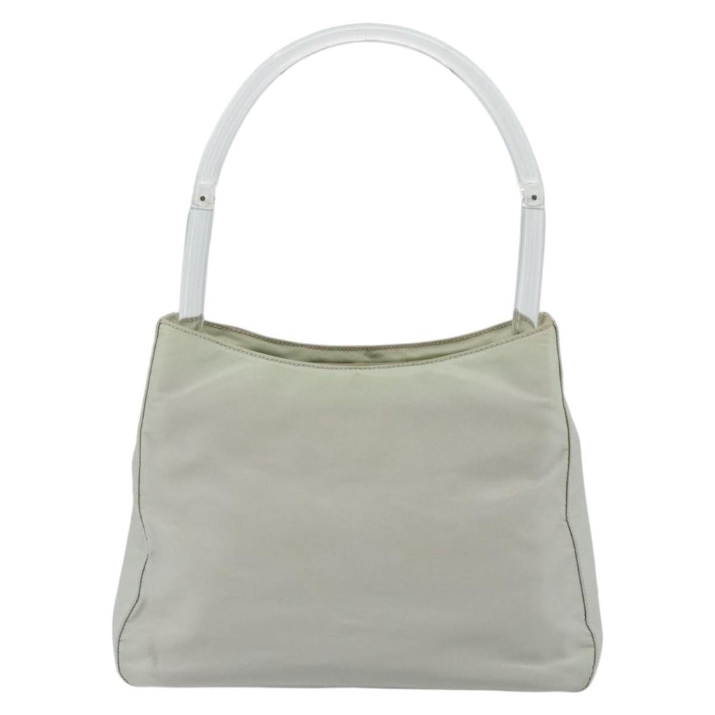 Prada Resin Handle Shoulder Bag Tessuto Clear Nylon Shoulder Bag Bag (Pre-Owned)