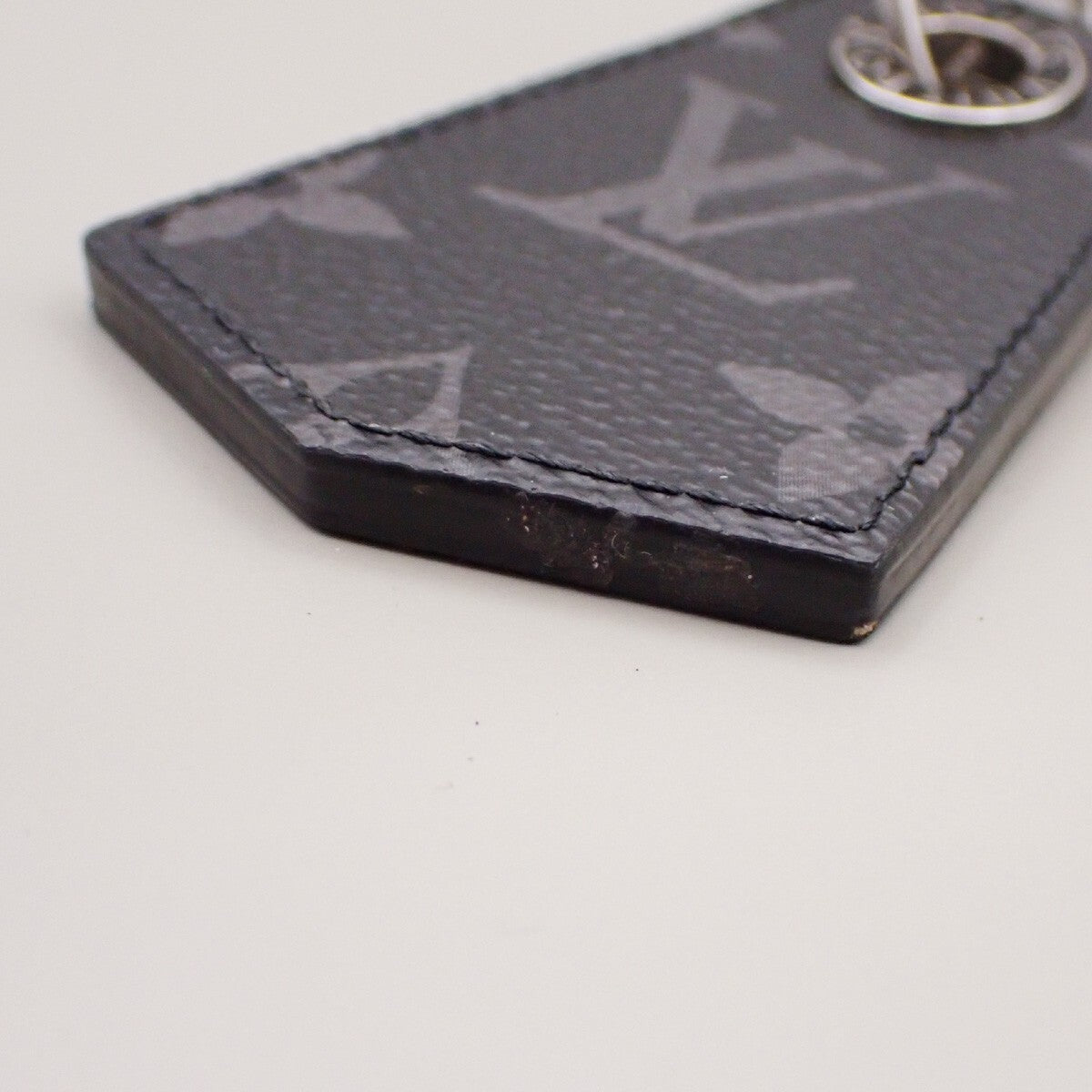 Louis Vuitton Enchappe Key Holder Monogram Eclipse Canvas Black Leather Charms And Keychains Accessory (Pre-Owned)