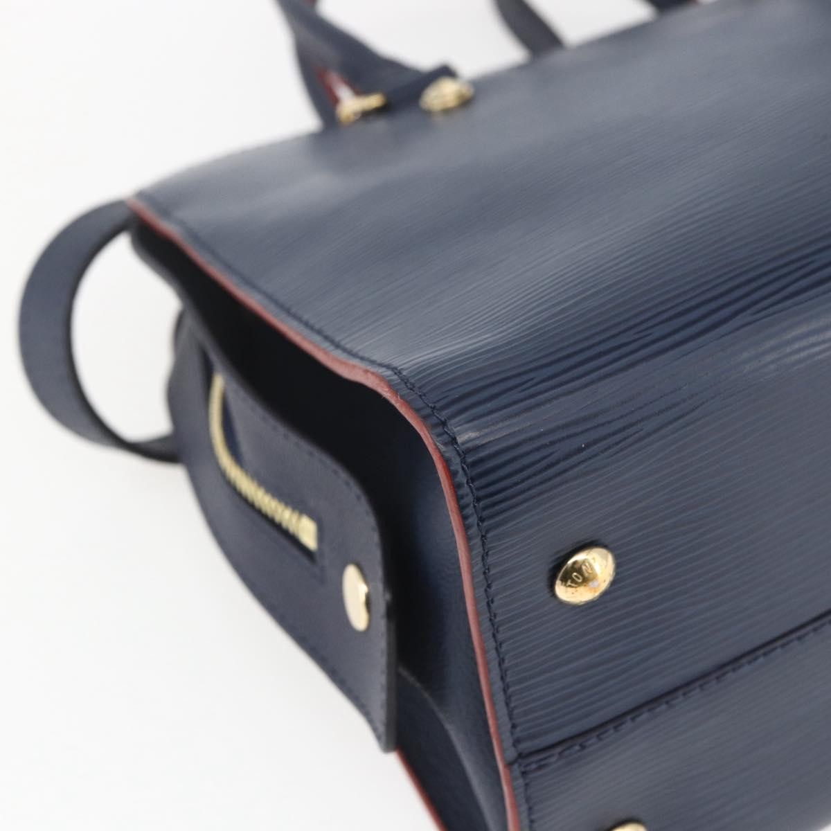 Louis Vuitton Vaneau Handbag Epi Leather Blue Leather Handbag (Pre-Owned)