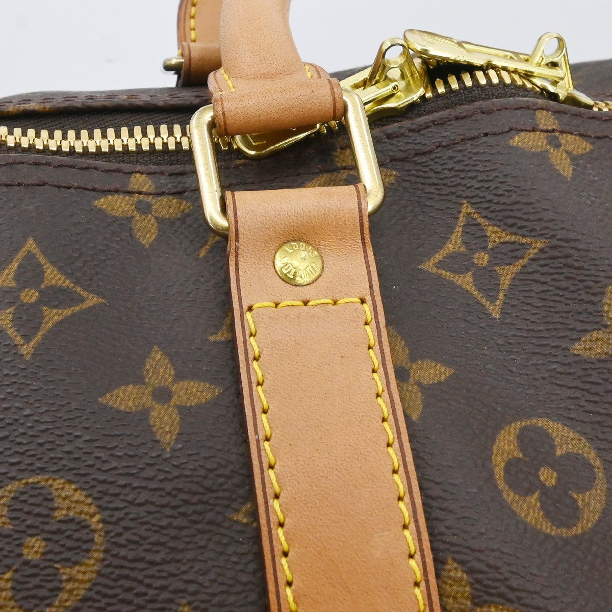 Louis Vuitton Keepall Bag Monogram Canvas Brown Canvas Travel Bag Bag (Pre-Owned)