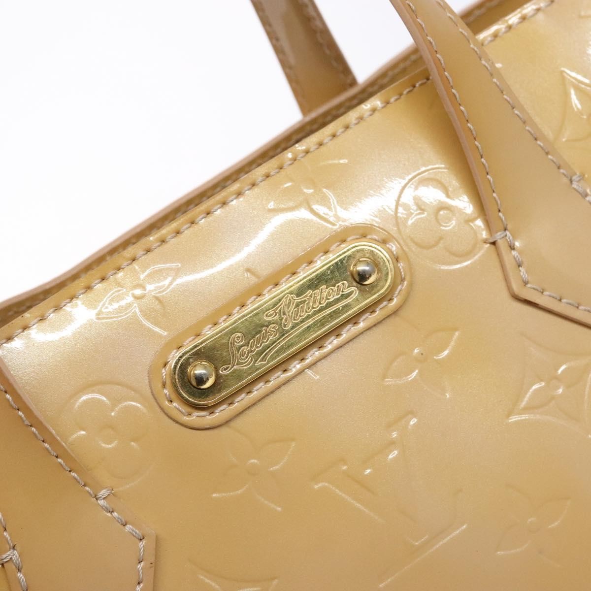 Louis Vuitton Wilshire Handbag Monogram Vernis Beige Patent_Leather Bag (Pre-Owned)