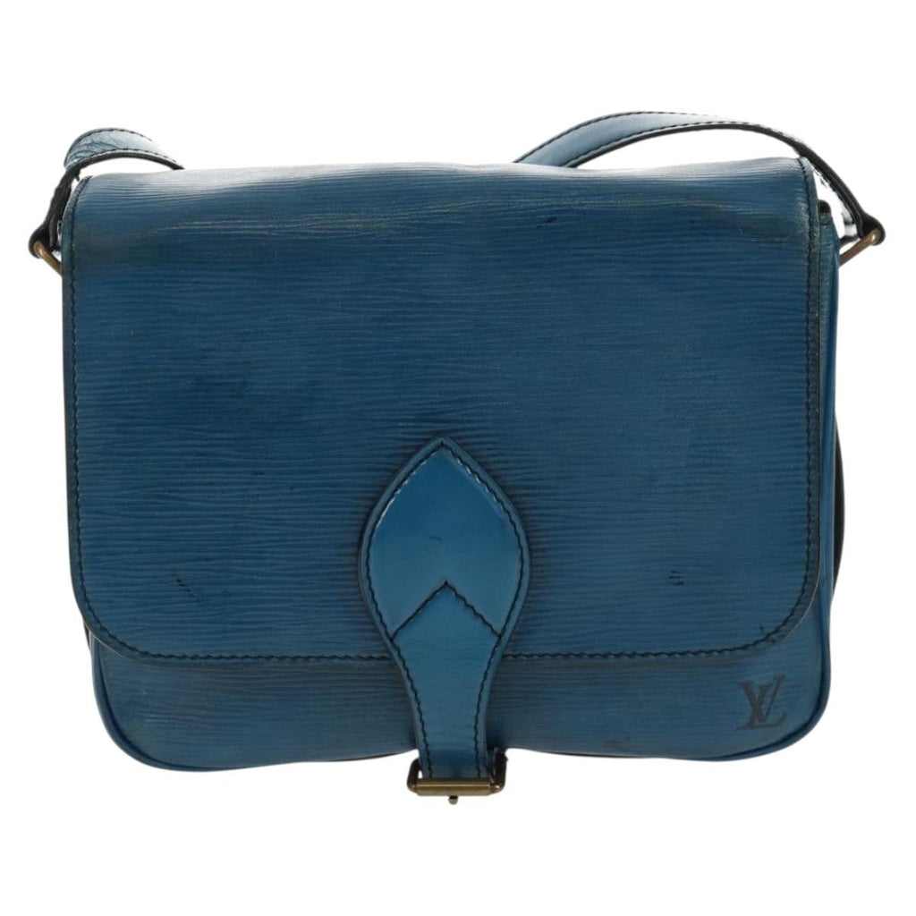 Louis Vuitton Cartouchiere Handbag Epi Leather Blue Leather Shoulder Bag Bag (Pre-Owned)