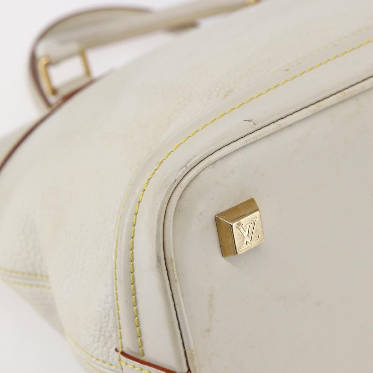 Louis Vuitton Suhali Lockit Handbag Leather White Leather Tote Bag Bag (Pre-Owned)
