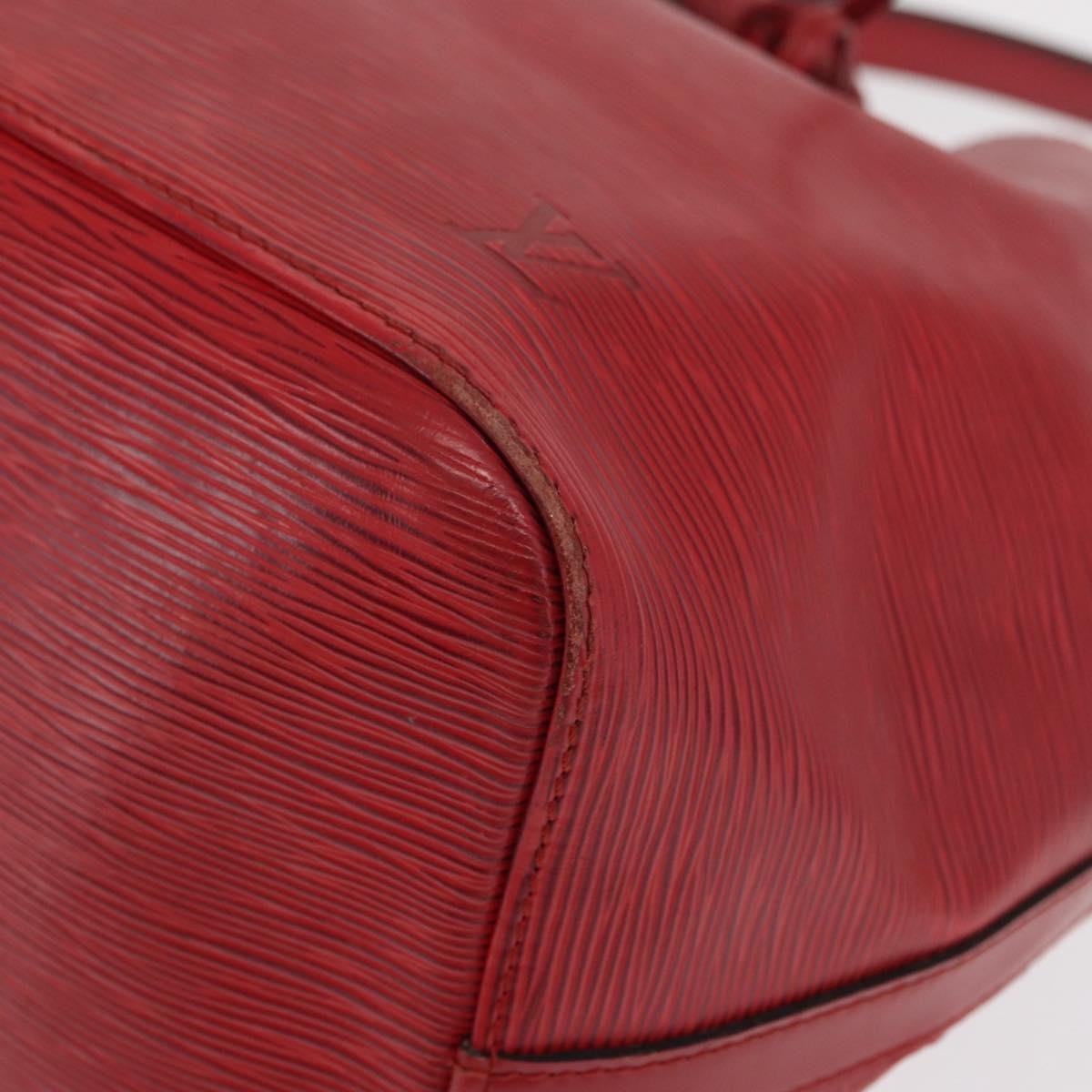 Louis Vuitton Petit Noe Handbag Epi Leather Red Leather Shoulder Bag Bag (Pre-Owned)