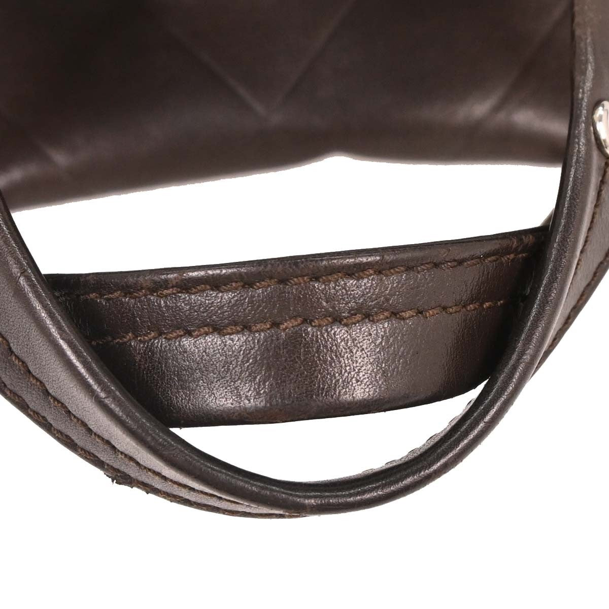 Chanel All Day Long Tote Chevron Leather Brown Leather Tote Bag Bag (Pre-Owned)