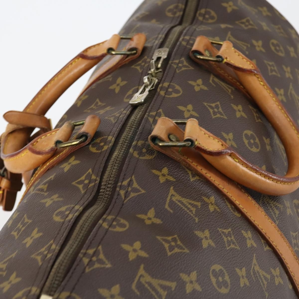Louis Vuitton Keepall Bag Monogram Canvas Brown Canvas Travel Bag Bag (Pre-Owned)