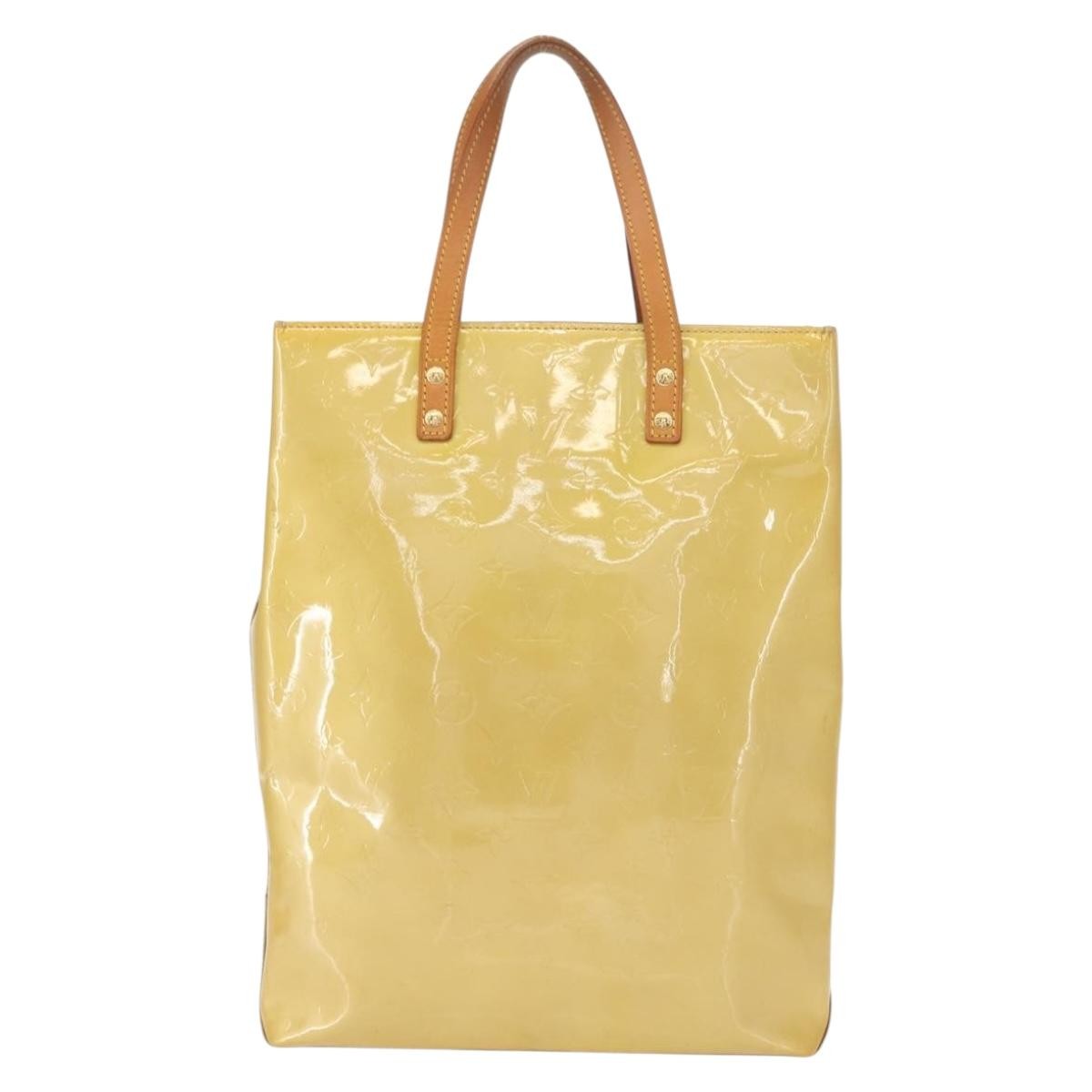 Louis Vuitton Reade Handbag Monogram Vernis Beige Patent_Leather Handbag (Pre-Owned)