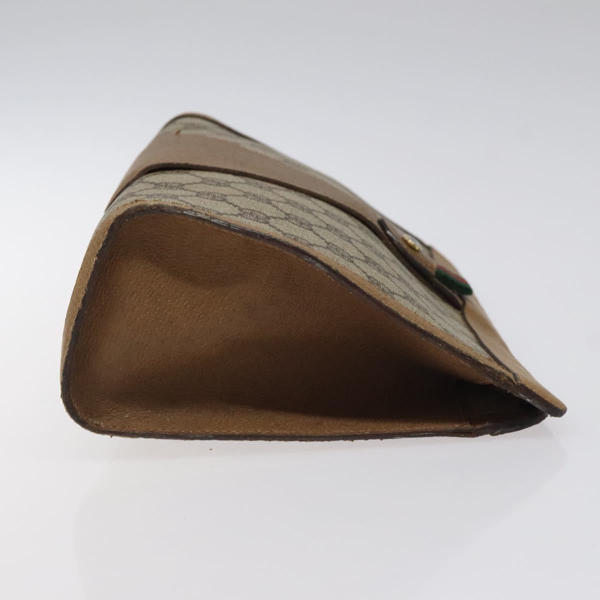Gucci Sherry Line Pouch Canvas Beige Canvas Clutche & Pouche Bag (Pre-Owned)
