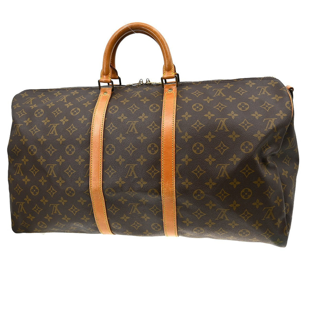 Louis Vuitton Keepall Bag Monogram Canvas Brown Canvas Travel Bag Bag (Pre-Owned)