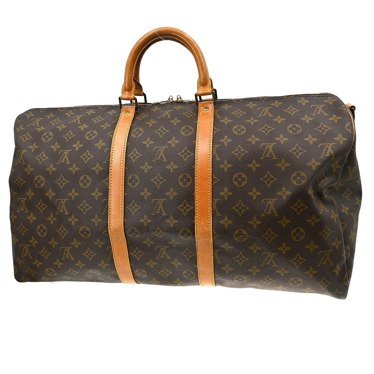Louis Vuitton Keepall Bag Monogram Canvas Brown Canvas Travel Bag Bag (Pre-Owned)