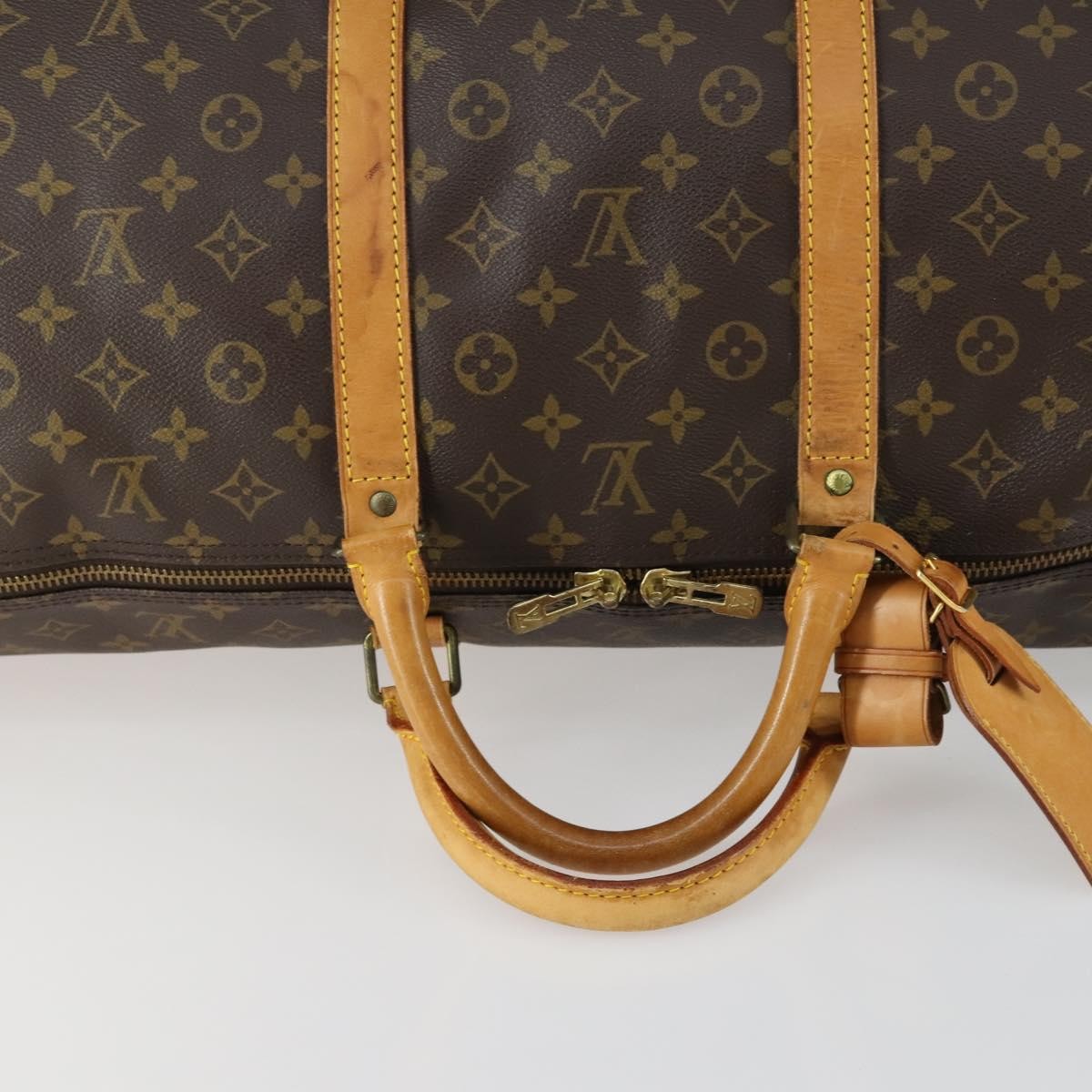 Louis Vuitton Keepall Bag Monogram Canvas Brown Canvas Travel Bag Bag (Pre-Owned)