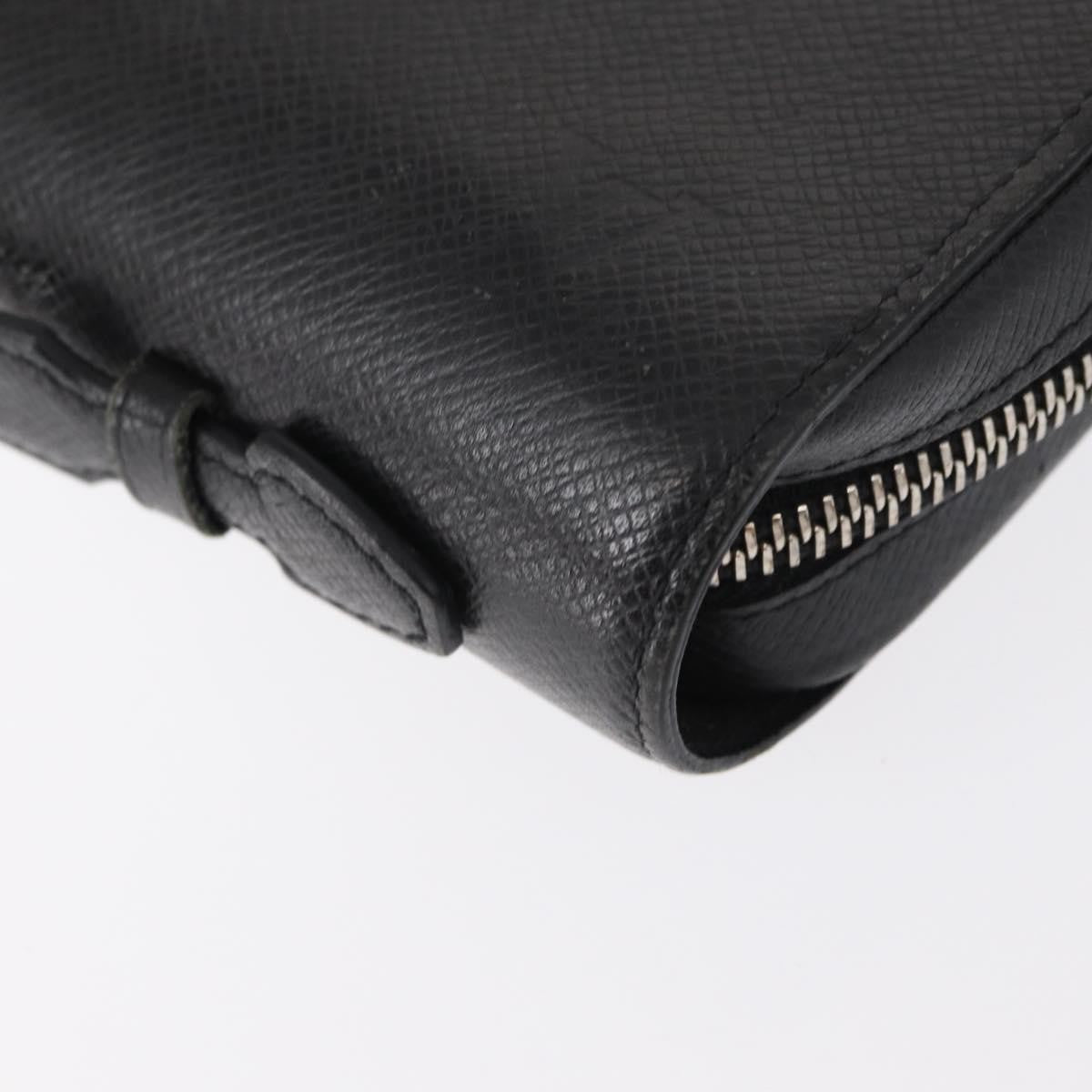 Louis Vuitton Zippy Xl Taiga Leather Black Leather Wallets Accessory (Pre-Owned)