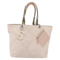 Chanel Vintage Cruise Line No.5 Tote Quilted Canvas Pink Canvas Tote Bag Bag (Pre-Owned)