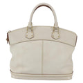 Louis Vuitton Suhali Lockit Handbag Leather White Leather Tote Bag Bag (Pre-Owned)