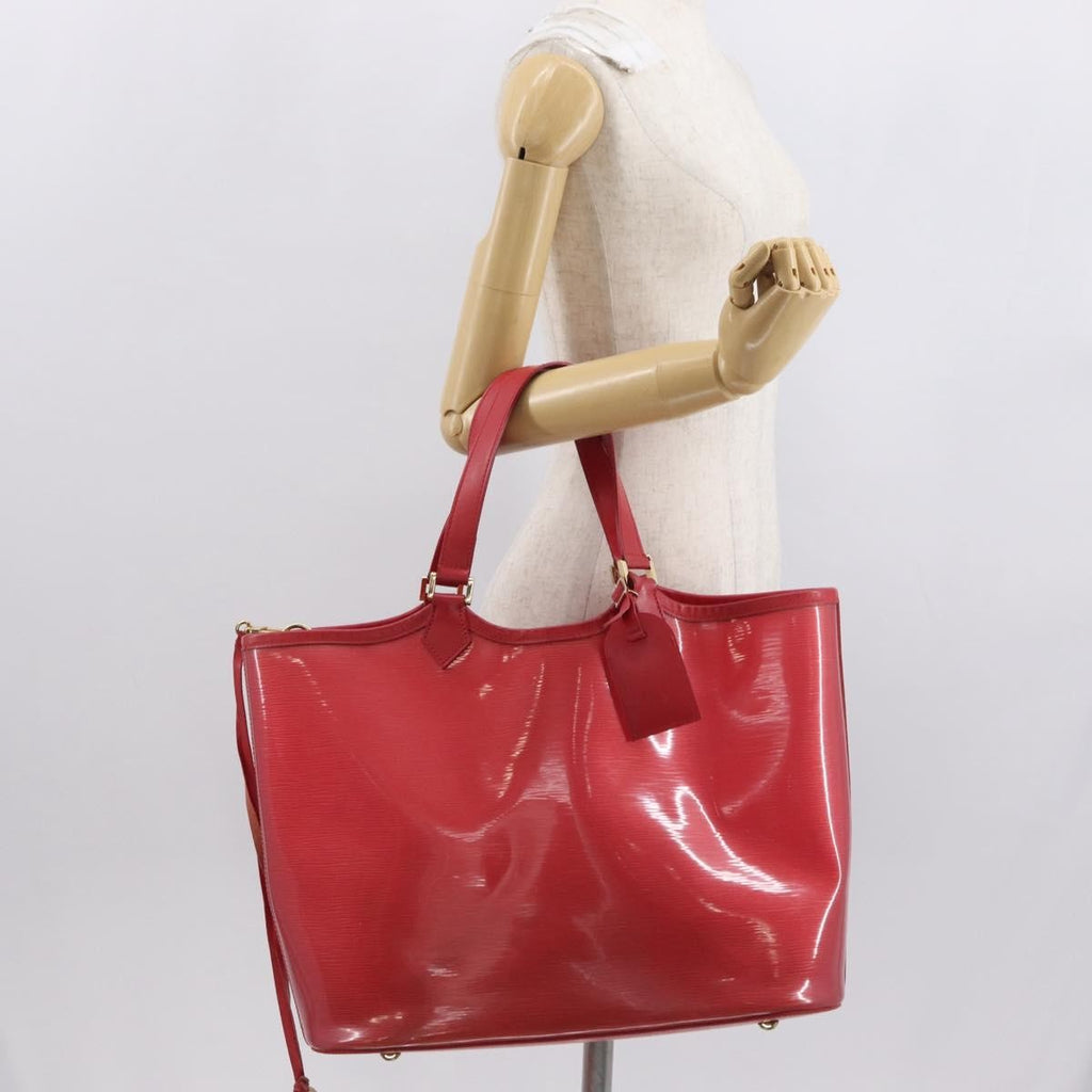 Louis Vuitton Plage Lagoon Bay Handbag Vinyl Epi Leather Red Plastic Tote Bag Bag (Pre-Owned)