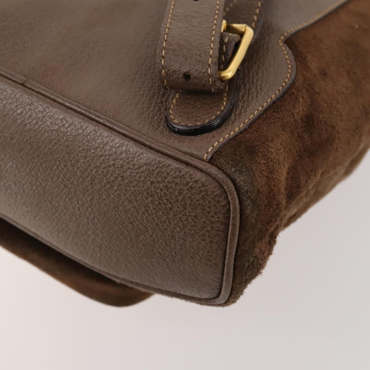 Gucci Gucci Bamboo Backpack Daim Brown Suede Backpack Bag (Pre-Owned)