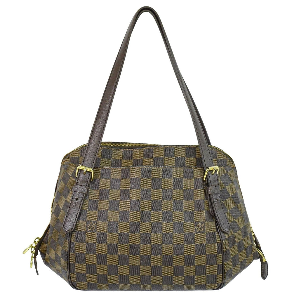 Louis Vuitton Belem Handbag Damier Brown Canvas Shoulder Bag Bag (Pre-Owned)