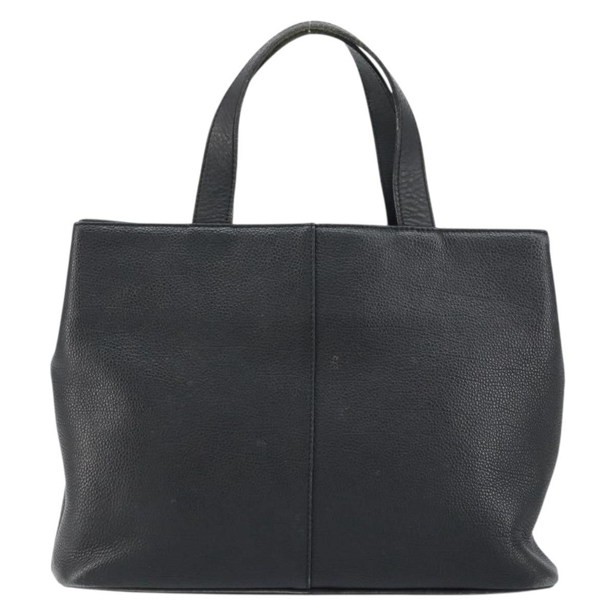Burberry Vintage Handbag Leather Black Leather Handbag (Pre-Owned)