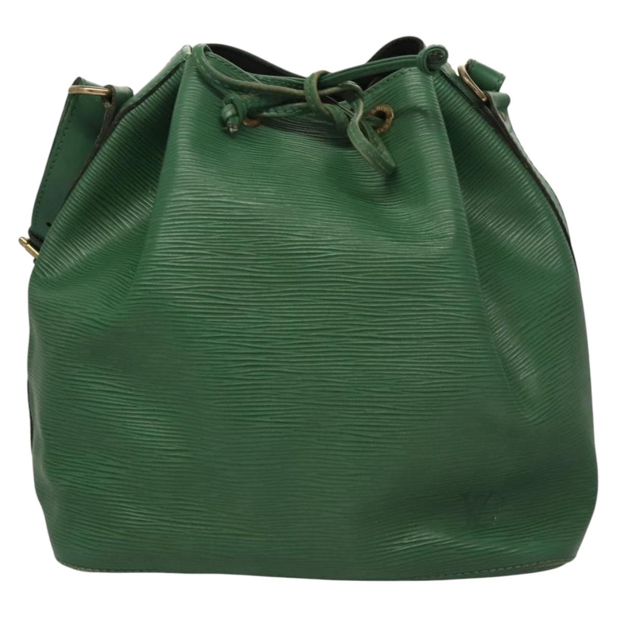 Louis Vuitton Petit Noe Handbag Epi Leather Green Leather Shoulder Bag Bag (Pre-Owned)