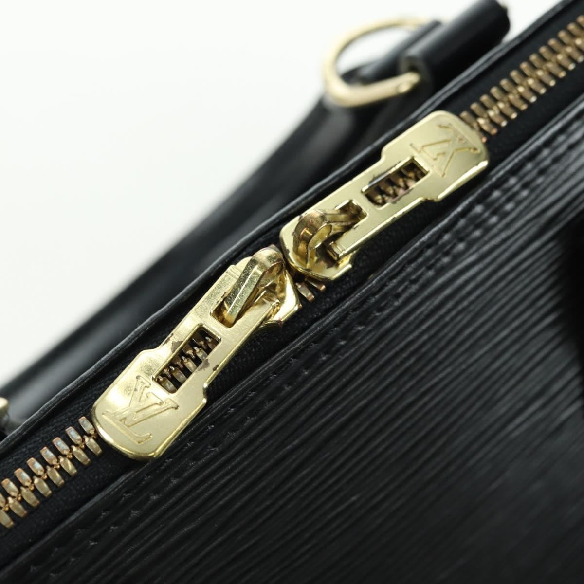 Louis Vuitton Alma Handbag Epi Leather Black Leather Handbag (Pre-Owned)