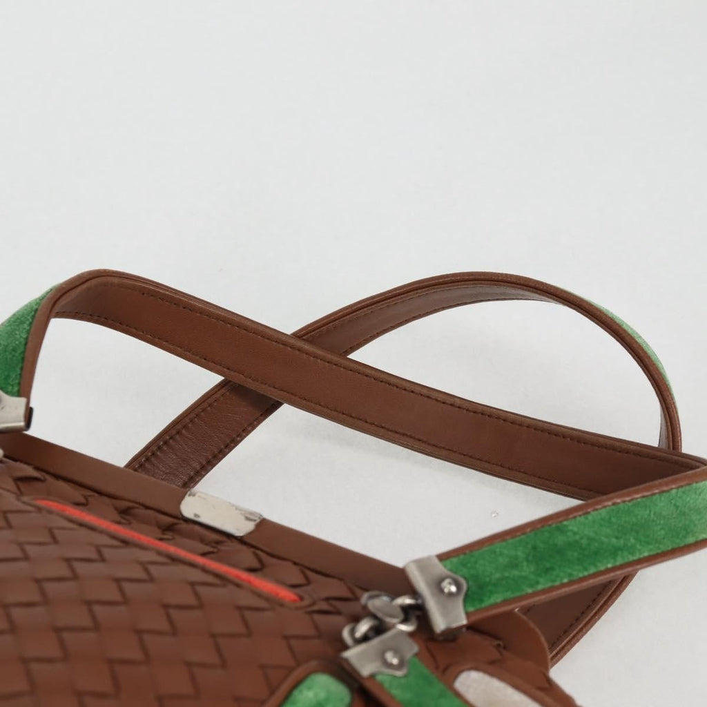 Bottega Veneta Intrecciato Leather Brown Leather Handbag (Pre-Owned)