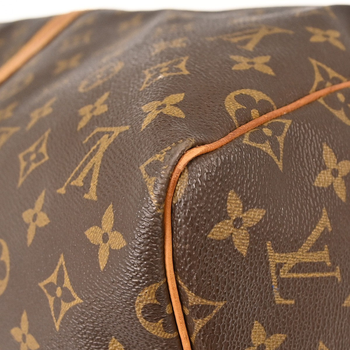 Louis Vuitton Keepall Bag Monogram Canvas Brown Canvas Travel Bag Bag (Pre-Owned)