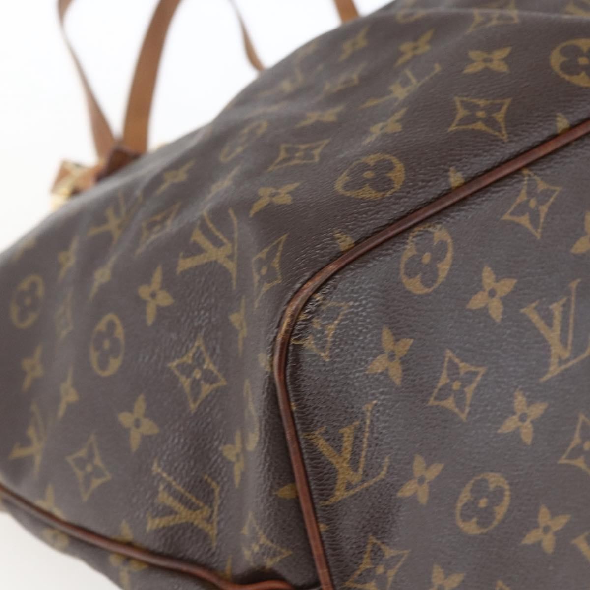 Louis Vuitton Palermo Handbag Monogram Canvas Brown Canvas Tote Bag Bag (Pre-Owned)