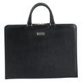 Burberry Vintage Briefcase Leather Black Leather Briefcase Bag (Pre-Owned)