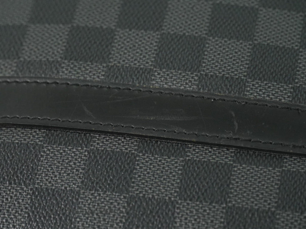 Louis Vuitton Tadao Handbag Damier Graphite Black Canvas Tote Bag Bag (Pre-Owned)