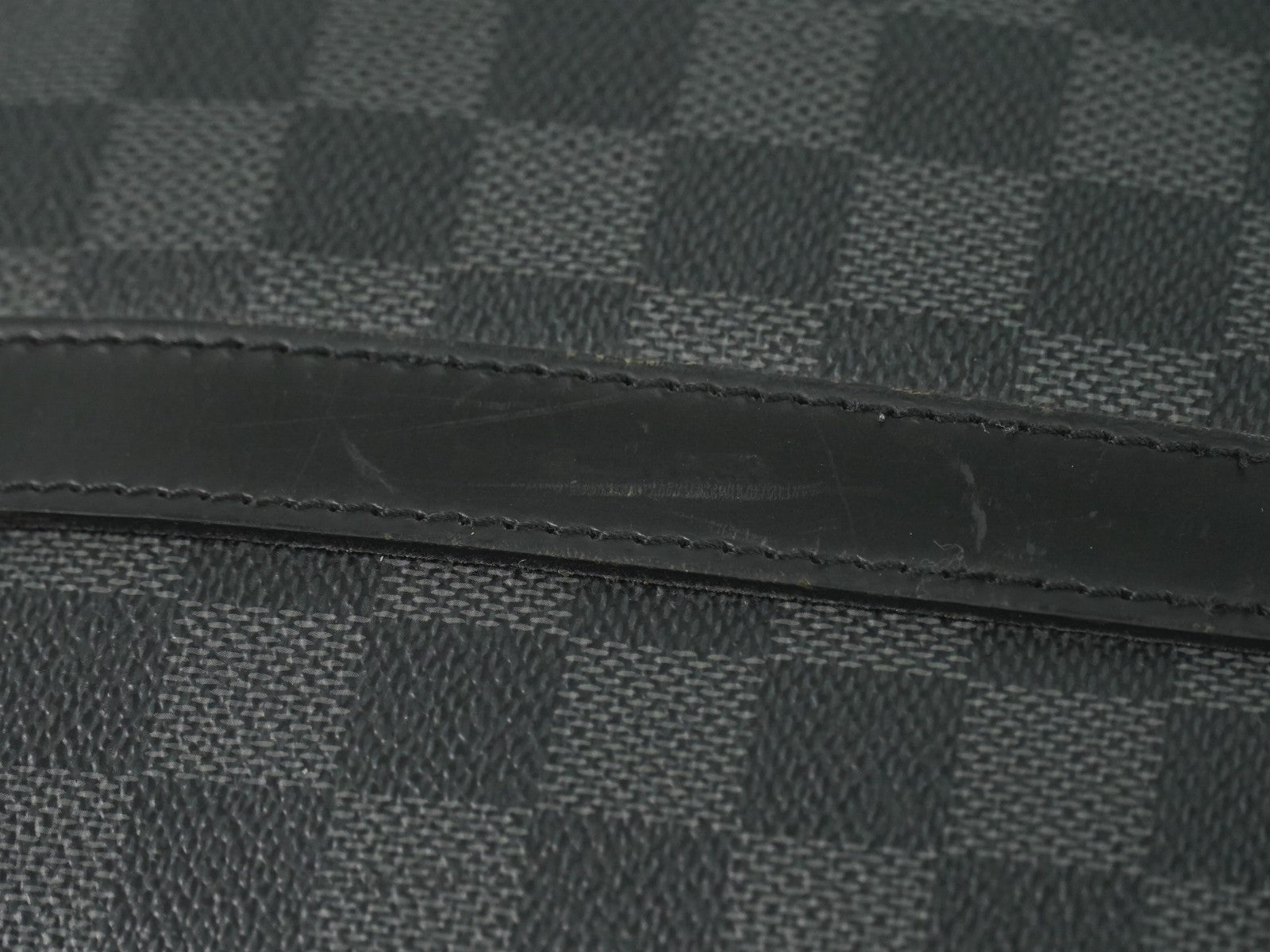 Louis Vuitton Tadao Handbag Damier Graphite Black Canvas Tote Bag Bag (Pre-Owned)