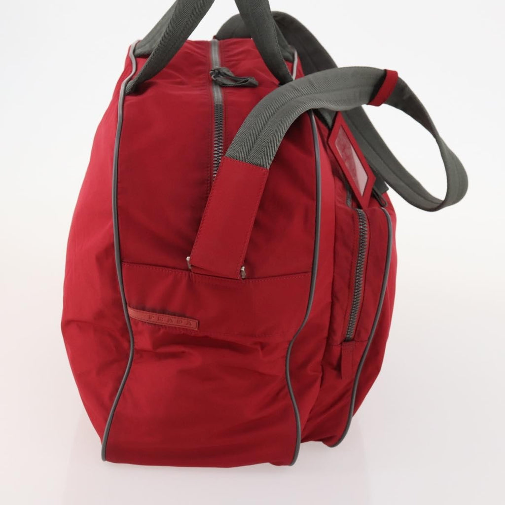 Prada Sport Line Boston Bag Nylon Red Nylon Travel Bag Bag (Pre-Owned)