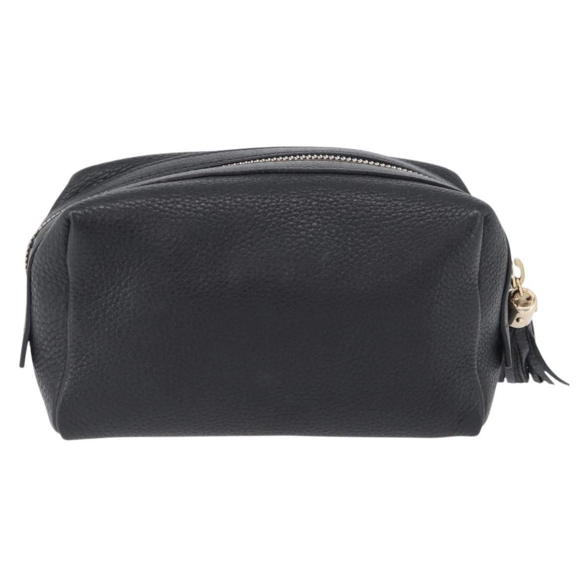 Gucci Soho Toiletry Pouch Leather Black Leather Clutche & Pouche Bag (Pre-Owned)