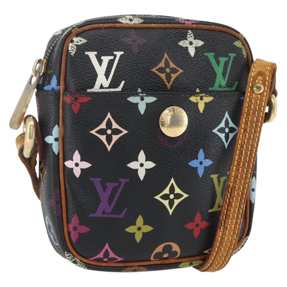 Louis Vuitton Rift Handbag Monogram Multicolor Black Canvas Shoulder Bag Bag (Pre-Owned)