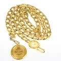 Chanel Vintage Medallion Chain Belt Metal Gold Gold_Plated Belts Accessory (Pre-Owned)