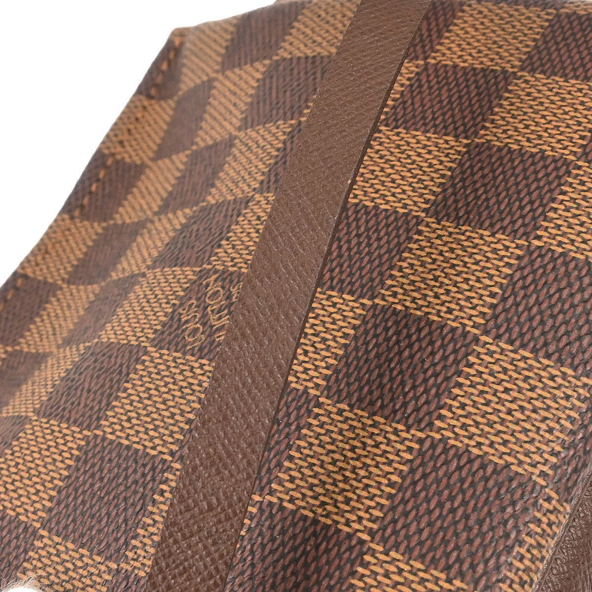 Louis Vuitton Trousse Make Up Bag Damier Brown Canvas Shoulder Bag Bag (Pre-Owned)