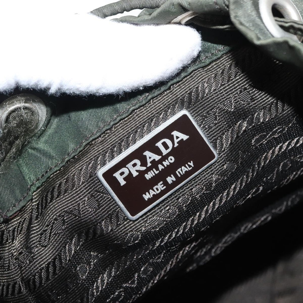 Prada Front Pocket Backpack Tessuto Khaki Nylon Backpack Bag (Pre-Owned)