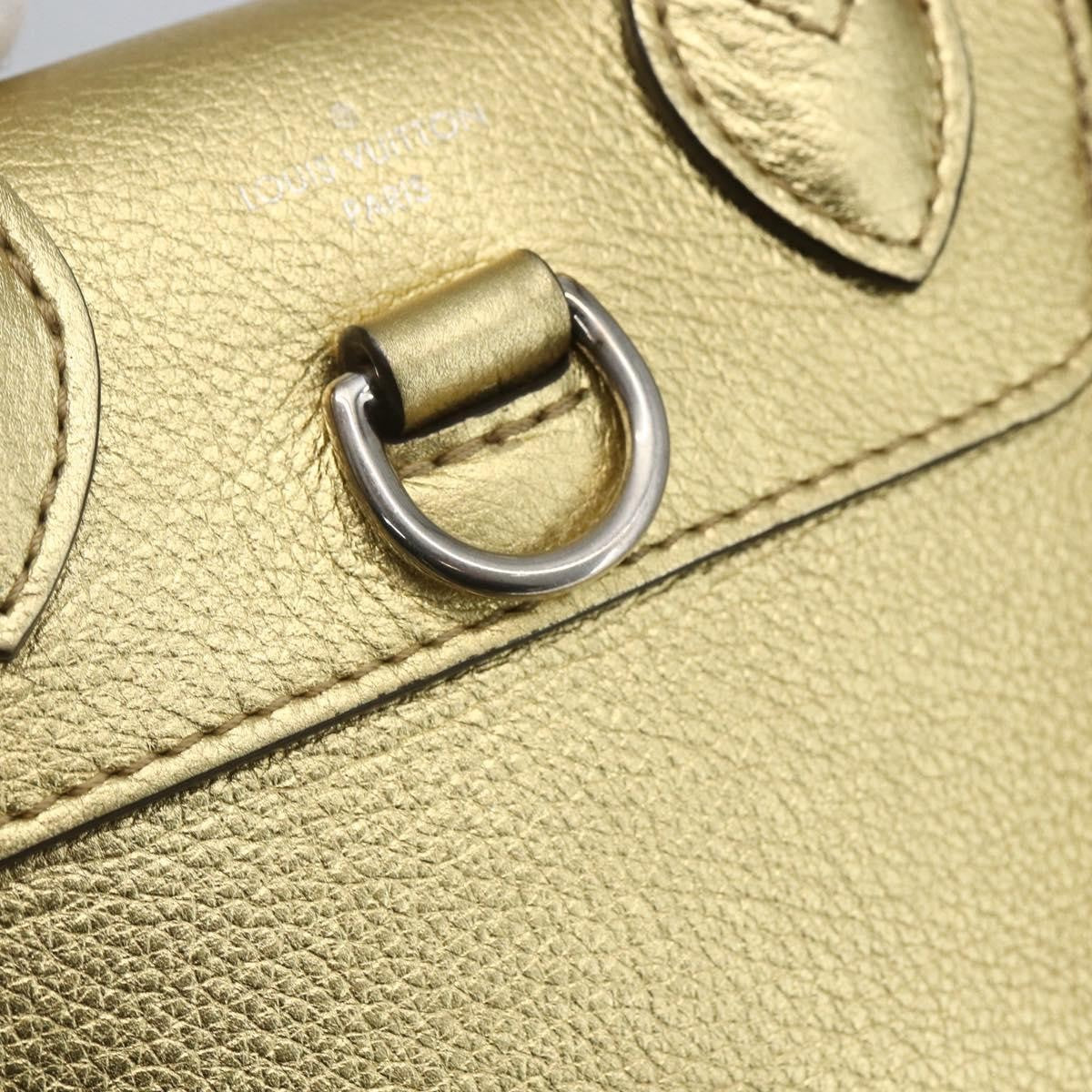 Louis Vuitton Lockme Backpack Leather Gold Leather Backpack Bag (Pre-Owned)