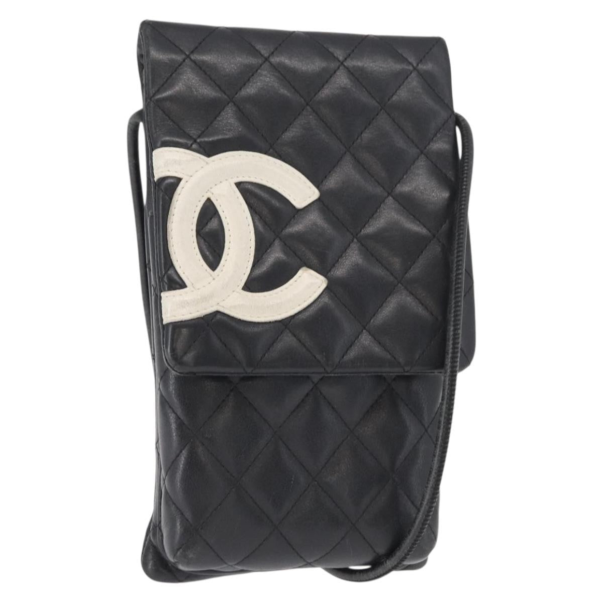 Chanel Cambon Flap Crossbody Bag Quilted Lambskin Silver Leather Shoulder Bag Bag (Pre-Owned)
