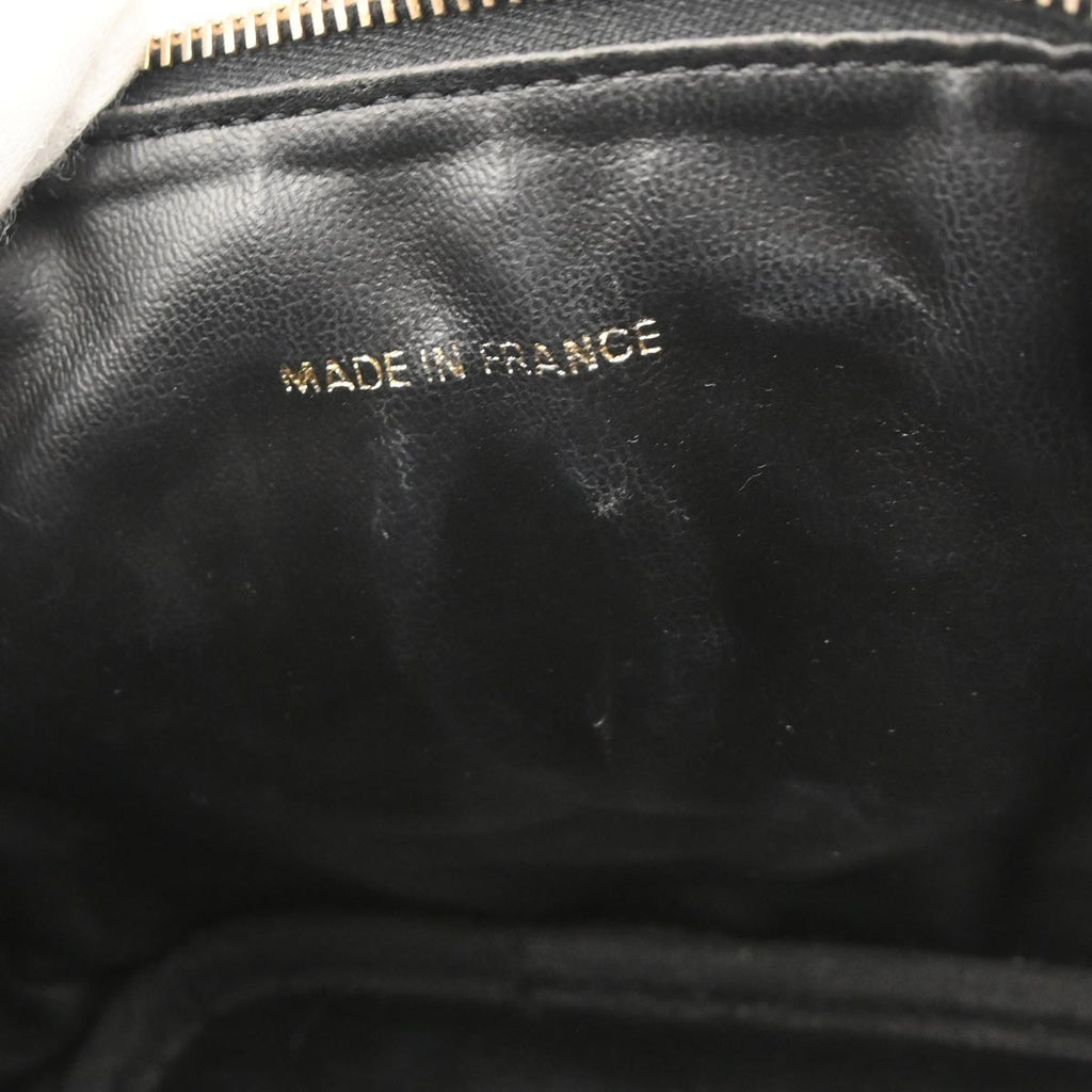Chanel Vintage Timeless Cosmetic Case Caviar Black Leather Handbag (Pre-Owned)