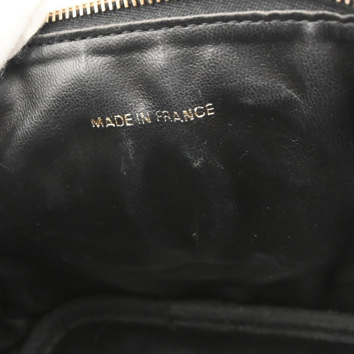 Chanel Vintage Timeless Cosmetic Case Caviar Black Leather Handbag (Pre-Owned)