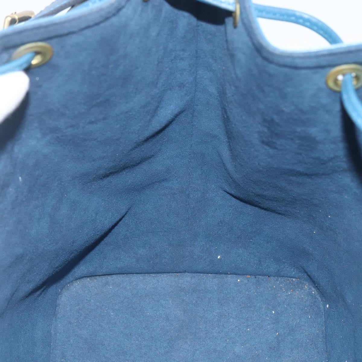 Louis Vuitton Petit Noe Handbag Epi Leather Blue Leather Shoulder Bag Bag (Pre-Owned)