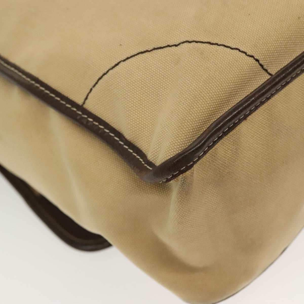 Prada Vintage Shoulder Bag Canvas Beige Canvas Shoulder Bag Bag (Pre-Owned)