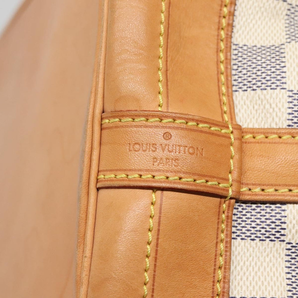 Louis Vuitton Noe Handbag Damier White Canvas Shoulder Bag Bag (Pre-Owned)