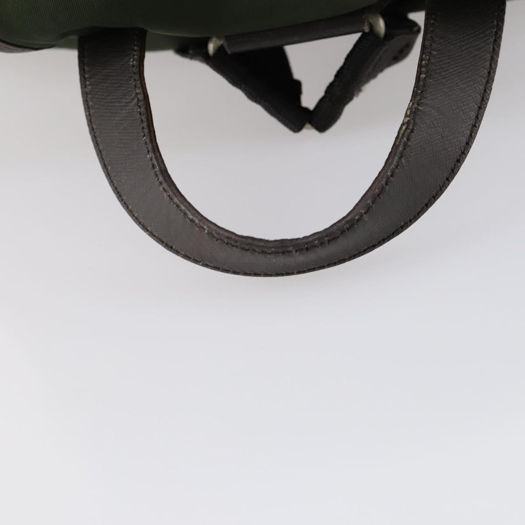 Prada Double Front Pocket Backpack Tessuto Khaki Nylon Backpack Bag (Pre-Owned)