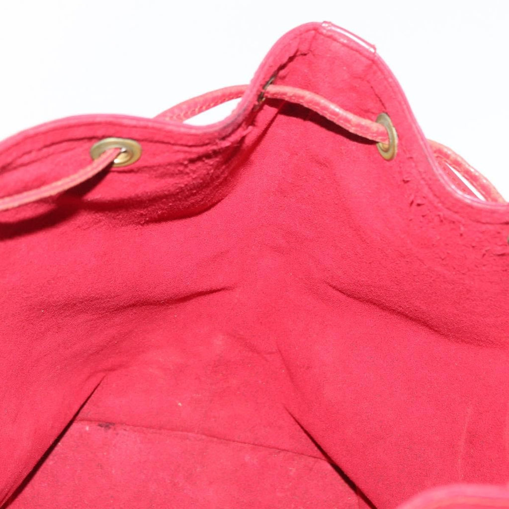 Louis Vuitton Petit Noe Handbag Epi Leather Red Leather Shoulder Bag Bag (Pre-Owned)
